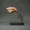 "Prairie Grass" Stone carving and metal