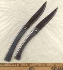 2 la Belle style iron handled clasp knives