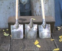 3 small 18th century shovels