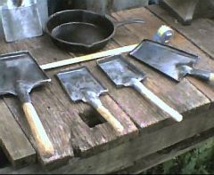 Replica frypans made from shovels