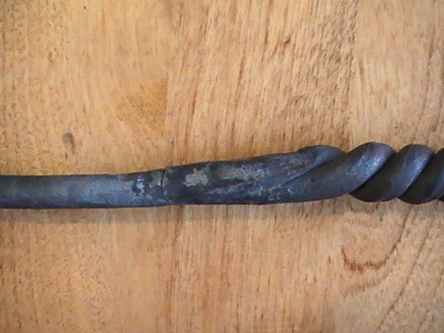 Close up of forge weld