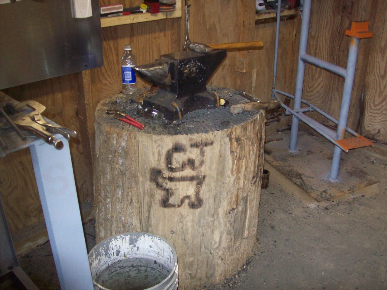 my anvil on the stump
