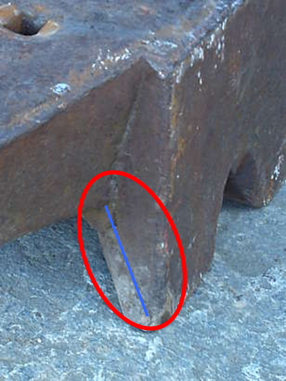 cracked foot on anvil
