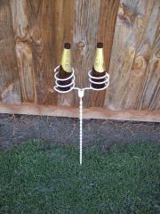 Twin outdoor candle / tinnie spike