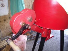 blower mounted on demo forge