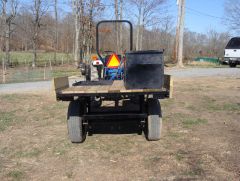Rear view of demo trailer