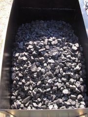 Coal bin on demo trailer