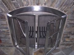 Stainless Steel fireplace door assembly