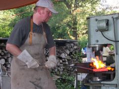 Forging Damascus Steel at Asperg HammerIn 2007