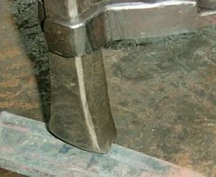 Grooving Tool in Use with tongs