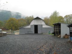 Front of barn