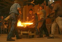 Forge Welding the Anvil at Quad State