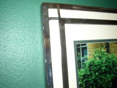 Heat stained picture frame