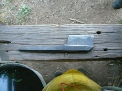 Reed Knife after heat treating