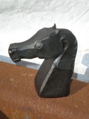 Brian Brazeal Forged Horse Head Sculpture