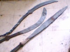 rough hammered blades