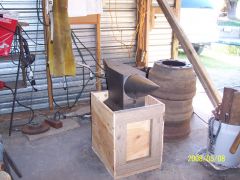Anvil in stand