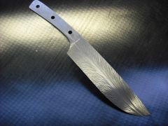 Feather Damascus Kitchen knife blank LHS
