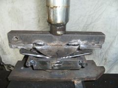 Homemade Hydraulic Pressing handle blank