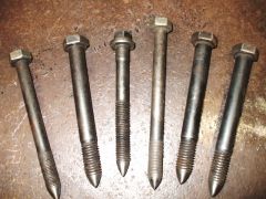Center punches from automotive engine bolts