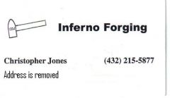 Inferno forging card