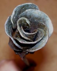 Rose made from sheet metal.