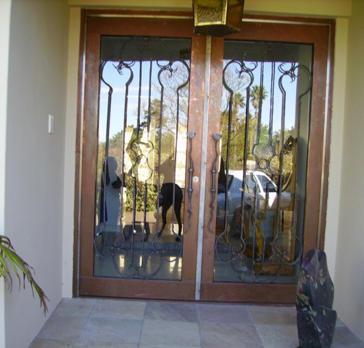 double entrance door