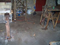 Railroad track anvil anchored