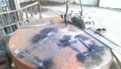 Anvil rough cuts On 3 inch mild steel