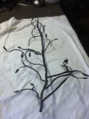 Apen tree pot rack after all branches were forge welded on