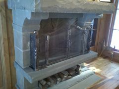 Fireplace screen door assembly