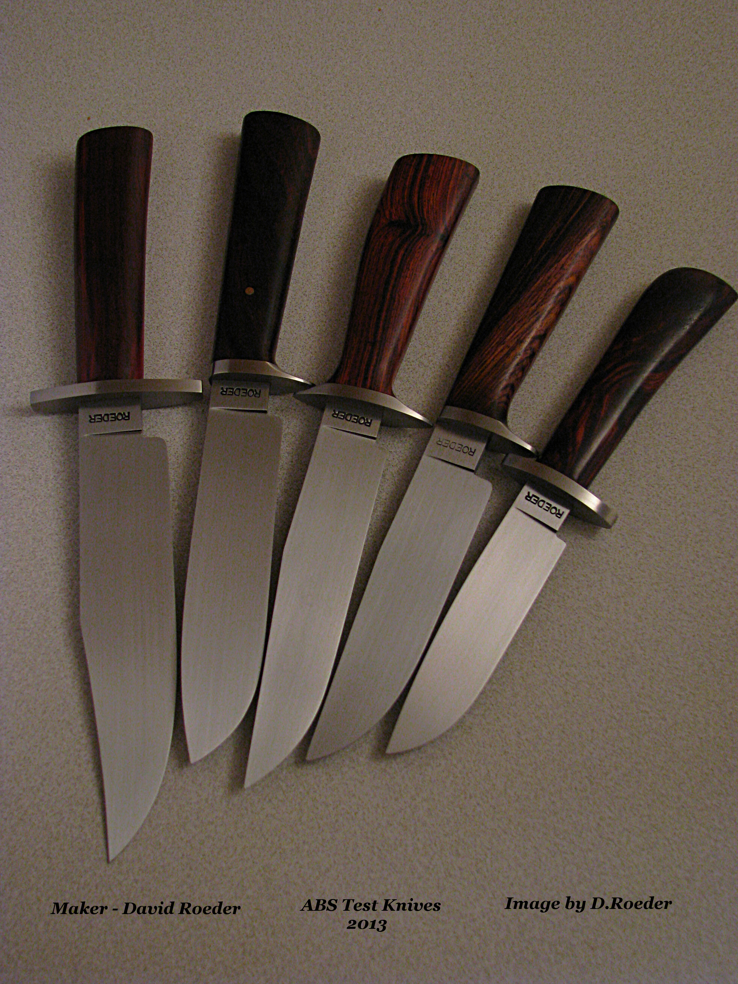 ABS JS Test Knives by David Roeder