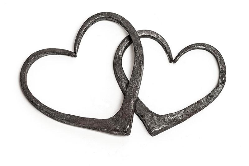 Angle iron hearts