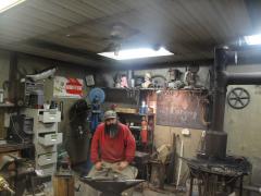 Pics of me and my smithy.my shop name is The Forgery.