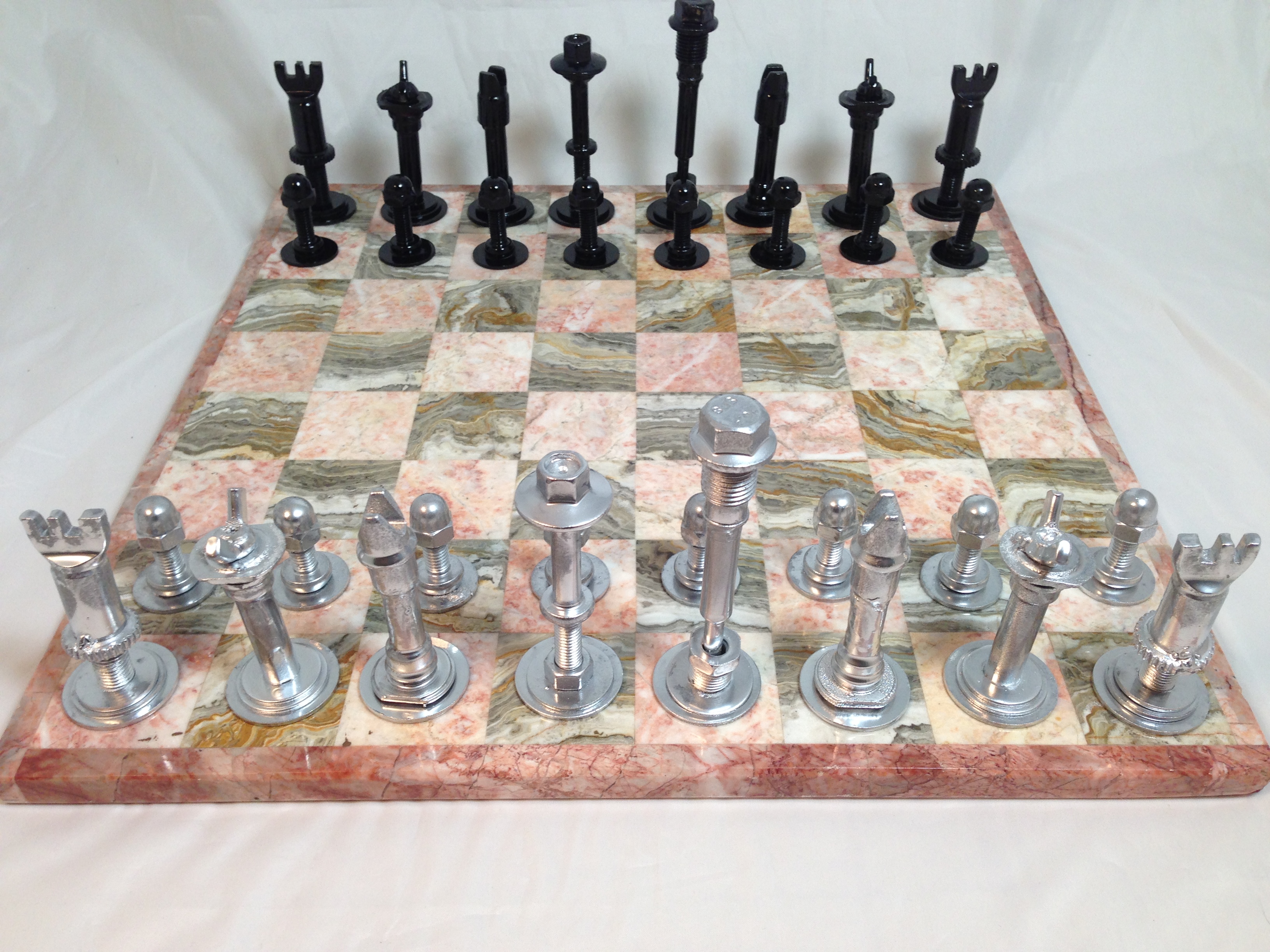 Scrappers Chess Set - Metal Sculpture & Carvings - I Forge Iron