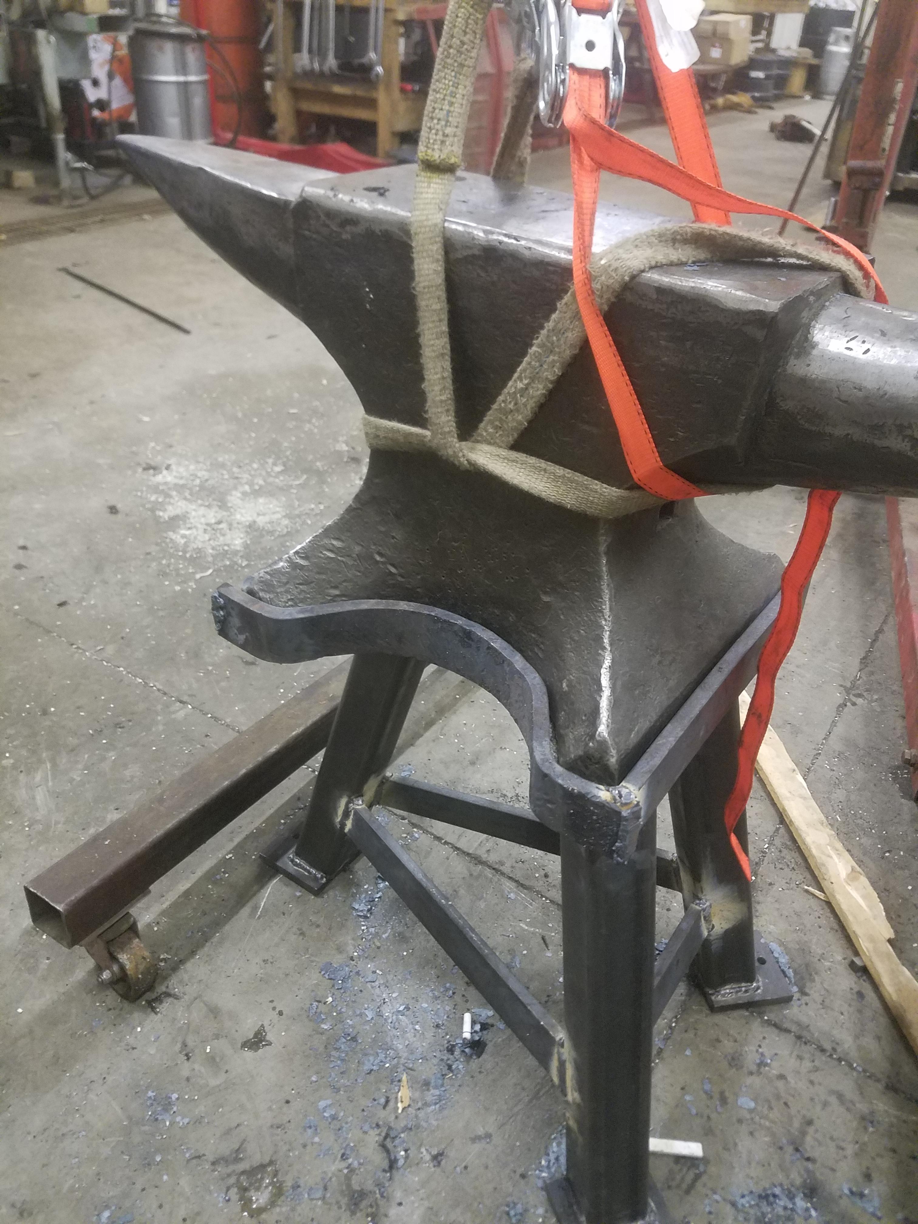 Made an anvil stand for my first anvil - Stands for Anvils, Swage Blocks,  etc - I Forge Iron