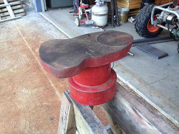 A collection of improvised anvils