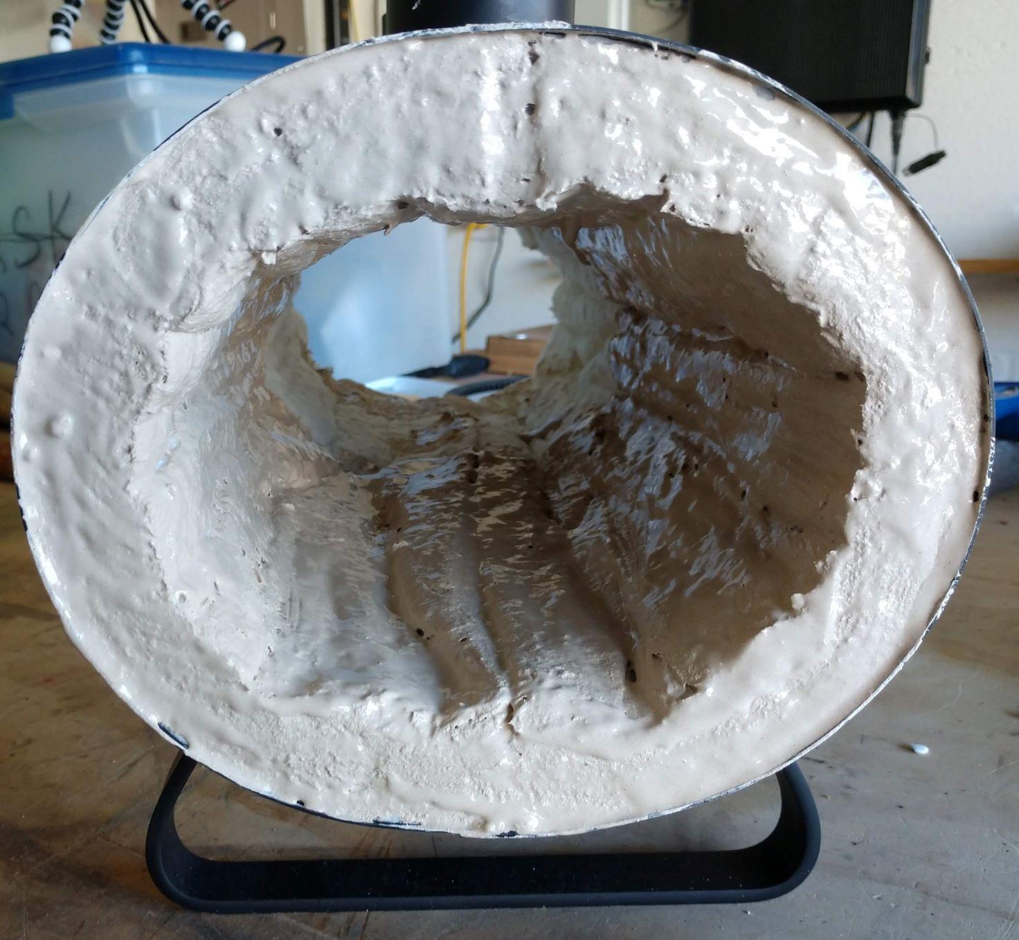10kg Devil Forge Xmas present. First firing to cure rigidizer, just applied  refractory cement. Ceramic up next! thanks for all the help from this  subreddit! : r/Metalfoundry